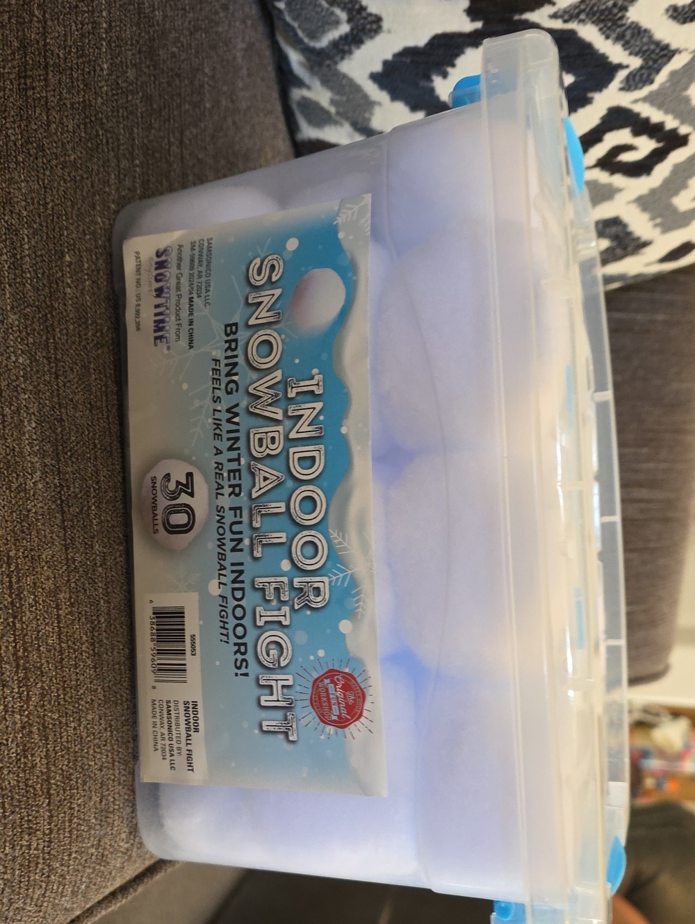 Indoor Snowball Fight Set - White Snowballs